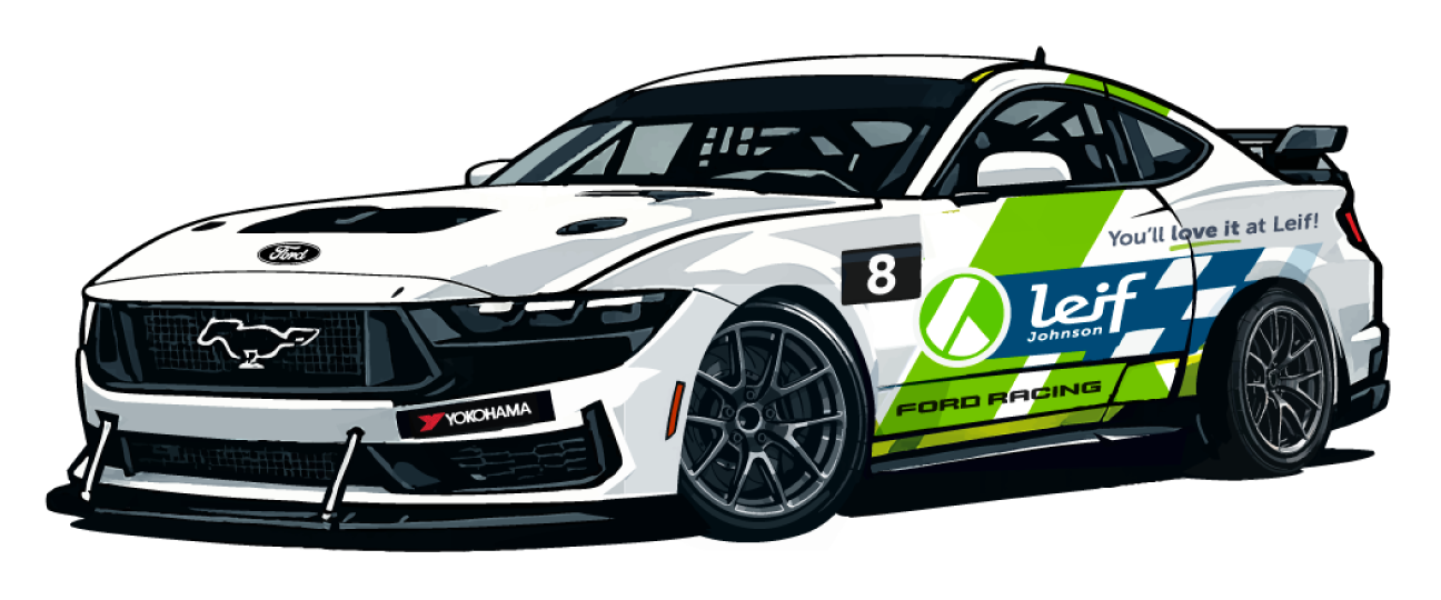 Leif Johnson Ford Racing 3/4 Profile Sticker