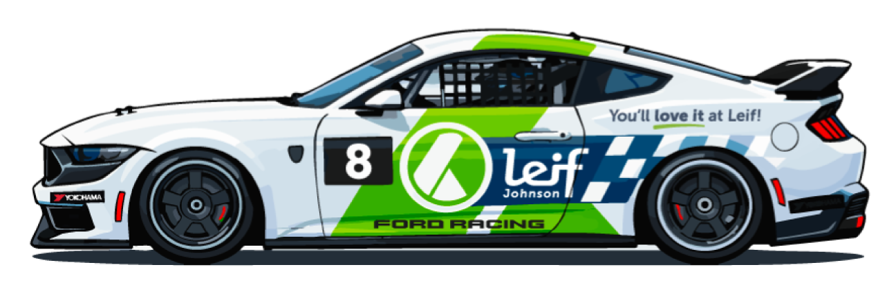 Leif Johnson Ford Racing Side Profile Sticker