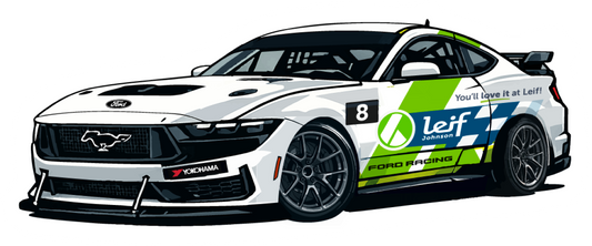 Leif Johnson Ford Racing 3/4 Profile Sticker
